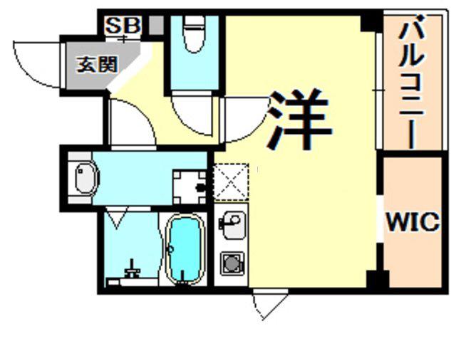 LIBER西宮(ワンルーム/4階)の間取り写真