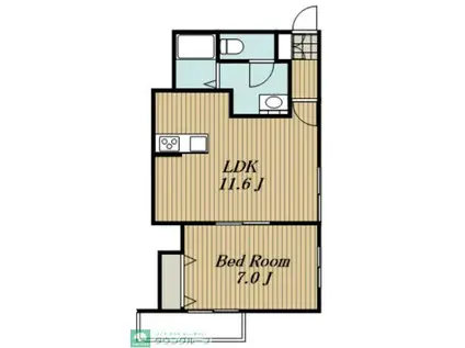 MYコート自由が丘(1LDK/2階)の間取り写真