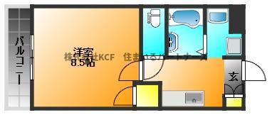 コンフォールHI(1K/3階)の間取り写真