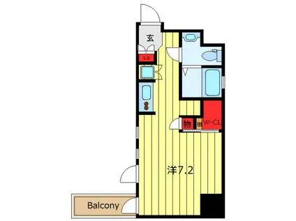 XEBEC東日暮里ノース(ワンルーム/6階)の間取り写真