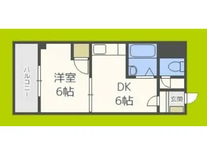 雅叙園ハイツ(1DK/3階)の間取り写真