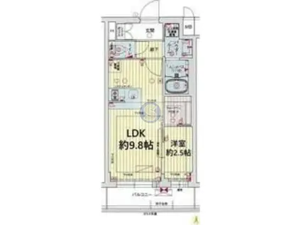 ソルテラス京都東寺HOMARE(1LDK/3階)の間取り写真