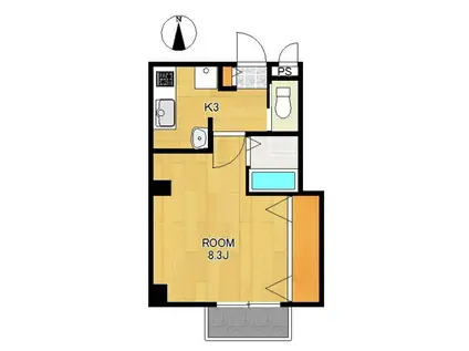 アドレス武蔵小杉(1K/3階)の間取り写真