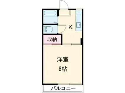 シャルマン・シャンブル(1K/1階)の間取り写真