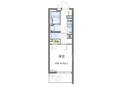 クレイノトルース IV(1K/2階)の間取り写真