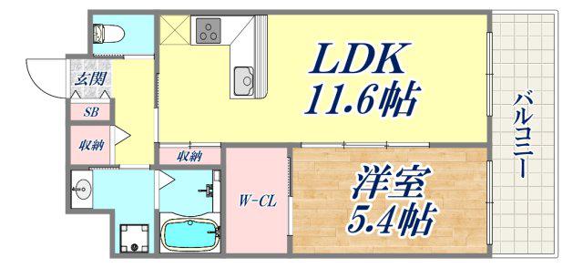 グレイスガーデン(1LDK/1階)の間取り写真