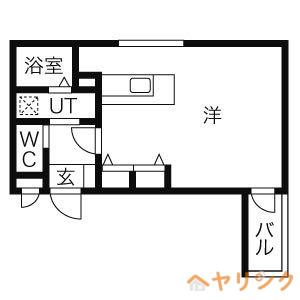 PLAISIR(ワンルーム/2階)の間取り写真