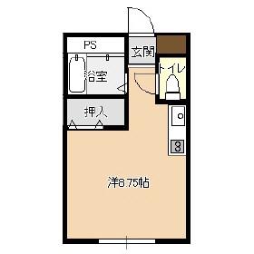 クレストヒロ(ワンルーム/2階)の間取り写真