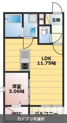THE NOBLES秋葉町(1LDK/3階)の間取り写真