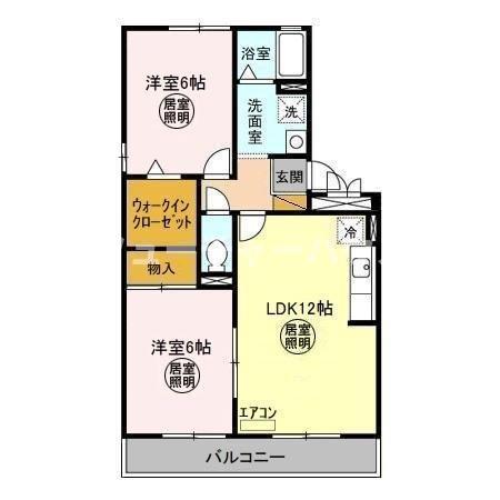 プレザントハイツ(2LDK/1階)の間取り写真