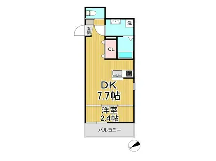 GAZELLE NOAH尼崎尾浜1(1DK/1階)の間取り写真