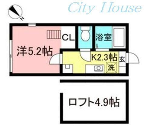 グランメゾン(1K/1階)の間取り写真