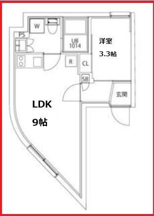 シティウォーク王子デュエ(1LDK/5階)の間取り写真