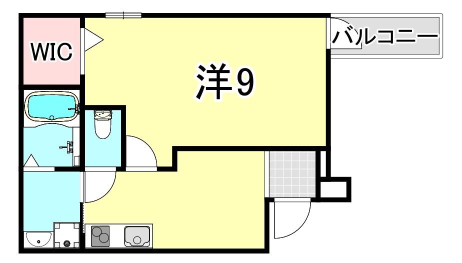 フジパレス宝塚小林II番館(1K/1階)の間取り写真