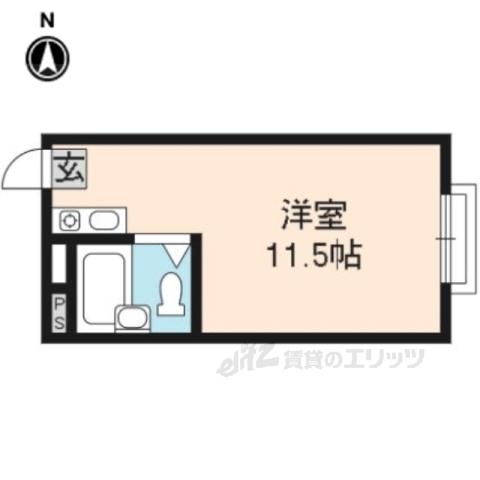 コーポヒトミ(ワンルーム/1階)の間取り写真