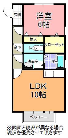 コージーコート(1LDK/1階)の間取り写真