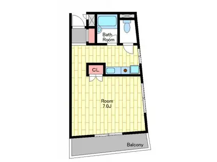 ダイヤモンドフジ(ワンルーム/3階)の間取り写真