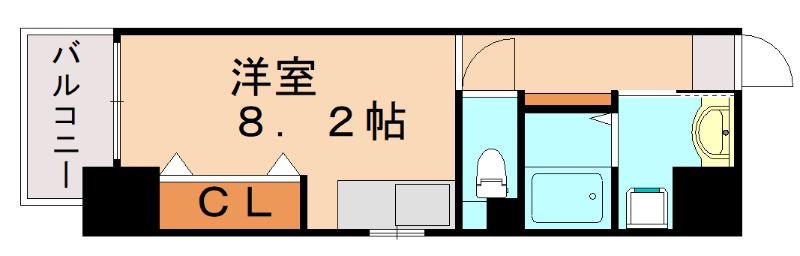 21テクノロジー(ワンルーム/5階)の間取り写真