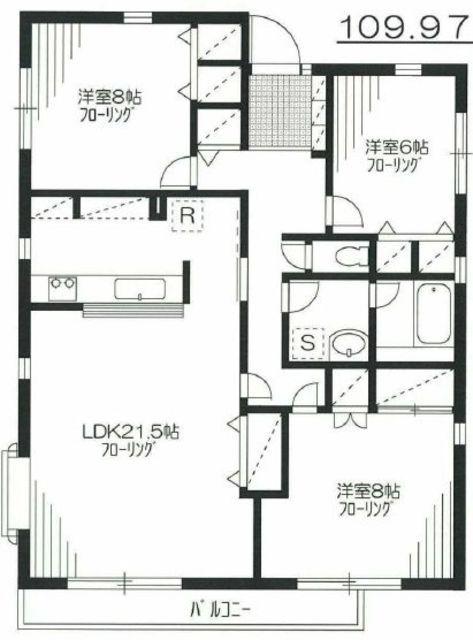 一栄ハイム(3LDK/2階)の間取り写真