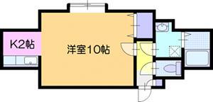 ランドマーク文京台A棟(1K/3階)の間取り写真