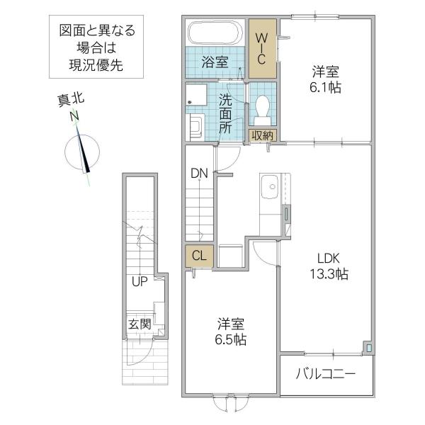 GLANZ・M(2LDK/2階)の間取り写真