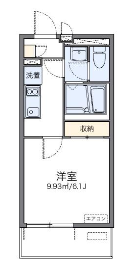 レオネクストエリア23(1K/3階)の間取り写真