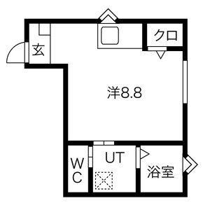FERIO不二ガ丘(ワンルーム/1階)の間取り写真