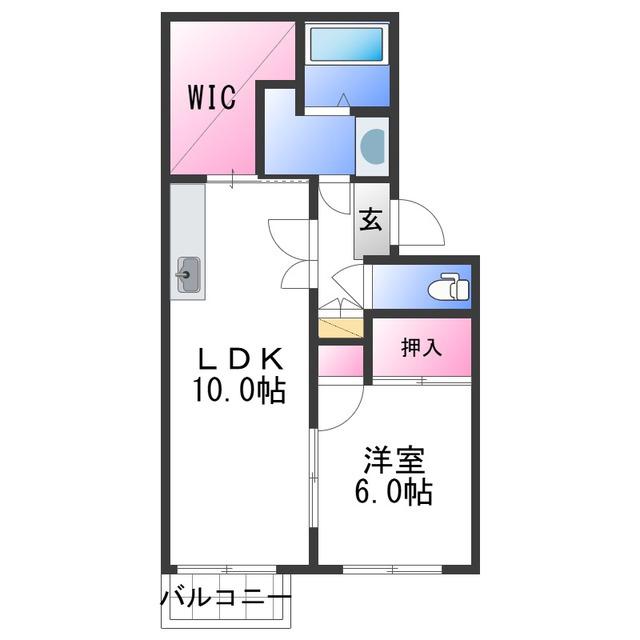 コープU5(1SLDK/2階)の間取り写真