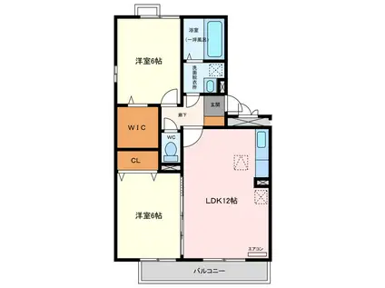 セジュール和幸(2LDK/3階)の間取り写真