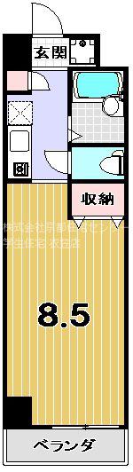 CASAYAMABUN(1K/2階)の間取り写真