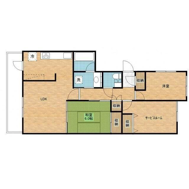フォレストコート(2SLDK/4階)の間取り写真