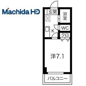 少林寺町東エヌエム・サンカンテ・ヌフ(1K/3階)の間取り写真