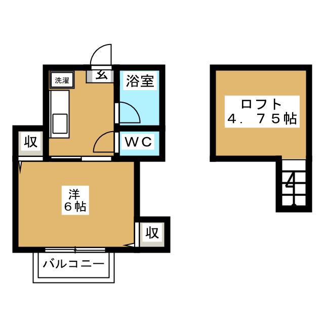 PURE MAISON S&I(1K/1階)の間取り写真