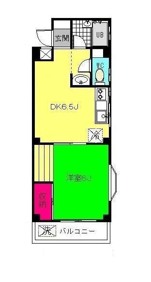 ローヤル上鷺(1DK/1階)の間取り写真