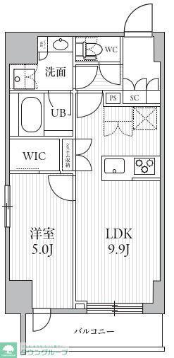 シーズンフラッツ滝野川(1LDK/11階)の間取り写真