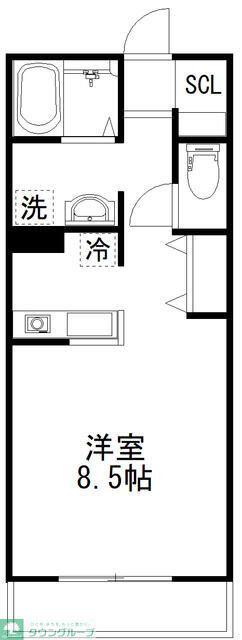 LA SUACASA D(ワンルーム/1階)の間取り写真