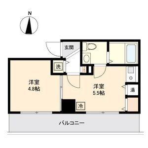 アーバンフラッツ新栄(1DK/13階)の間取り写真
