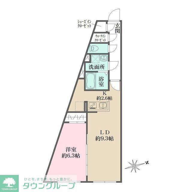 グローリオシェルト杉並方南町(1LDK/3階)の間取り写真
