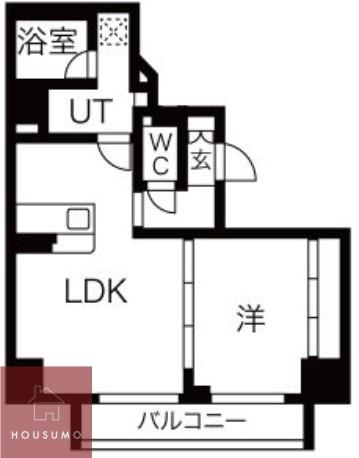 インザグレイス東三国(1LDK/8階)の間取り写真