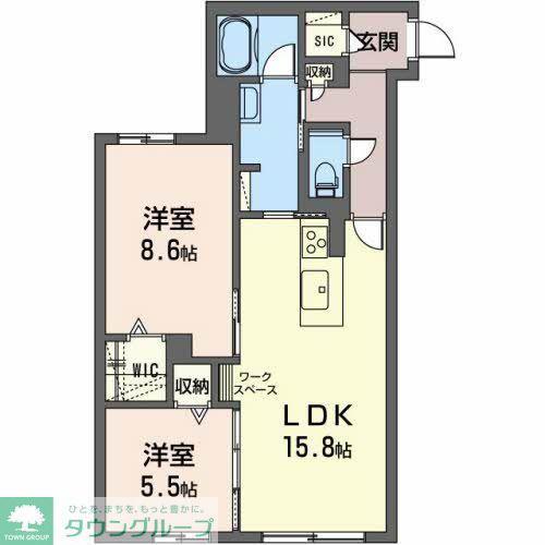 ドラセナテラス(2LDK/1階)の間取り写真