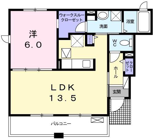 とさでん交通伊野線 曙町駅 徒歩6分 2階建 築11年(1LDK/1階)の間取り写真