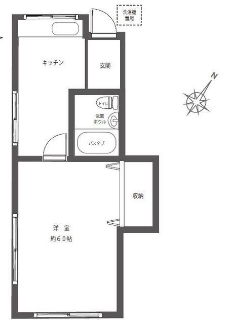 ネーブルコーポ(1K/1階)の間取り写真