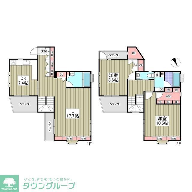 TRUTH HOUSE(2DK/4階)の間取り写真