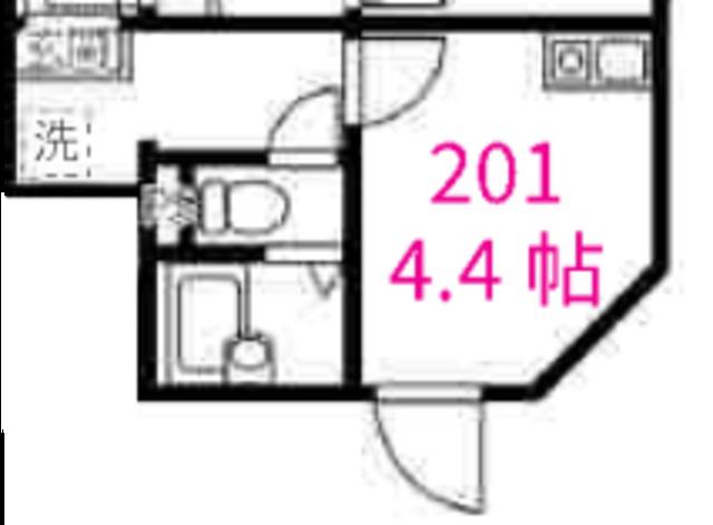 WELL-BEING日暮里北(ワンルーム/2階)の間取り写真