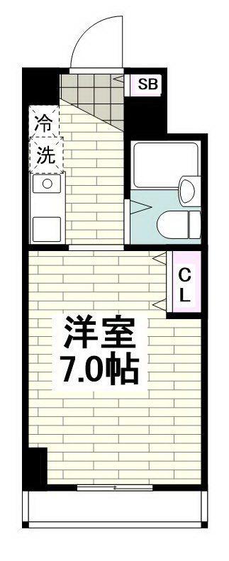 エストレージャ湘南(ワンルーム/2階)の間取り写真
