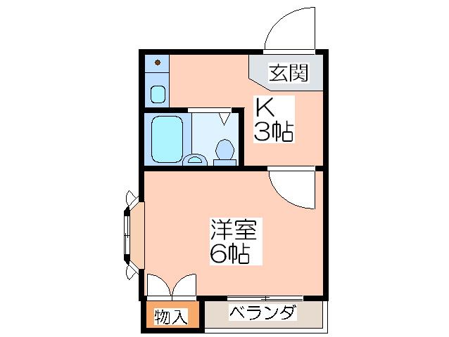 ジュネス関目III(1K/4階)の間取り写真