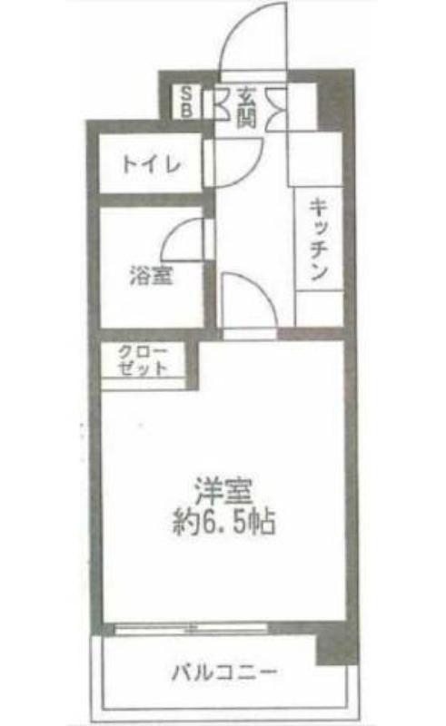 悠々コート西蒲田(1K/3階)の間取り写真
