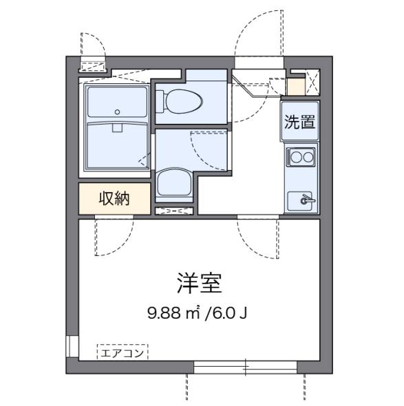 シンコーポ南烏山(1K/3階)の間取り写真