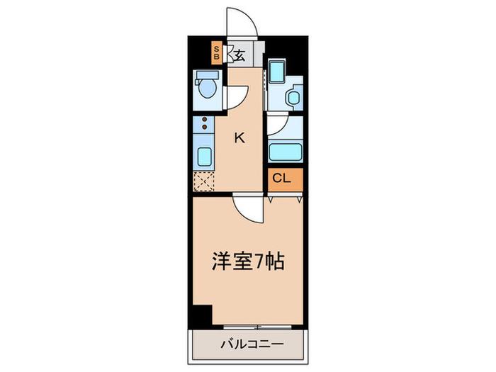 アスヴェル京都東寺前II(1K/5階)の間取り写真