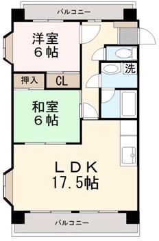 ファミールフジタ(2LDK/5階)の間取り写真